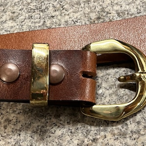 Buffalo Leather Belt With Tab Buckle Dress or Cusual - Etsy
