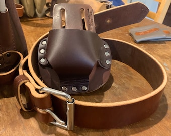 Leather Work Belt - Heavy Duty Belt - Free Shipping - Full Grain English Bridle Leather - Made in the USA
