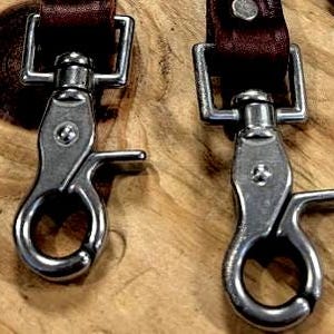 Handgjorda läderhängslen, bearbetad korgflätning, fullnarvsläder, Amish-tillverkad i USA bild 11