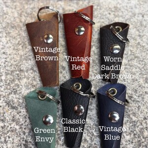 Leather Key Holder, Handmade Keyring Organizer, Full Grain Leather, Made in USA