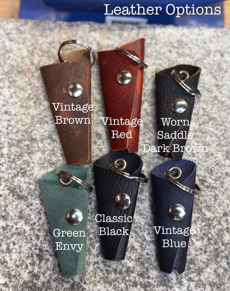Leather Key Holder, Handmade Keyring Organizer, Full Grain Leather, Made in USA