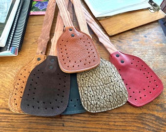 Mystery Pack! Leather Flyswatters Wooden Handle, Heavy Duty, Home Decor, Man Cave Gift, Wall Art, Amish Handmade, Made in USA