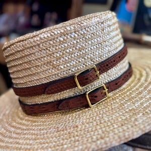 Leather Hat Band, Authentic, Historic, Handmade Traditional, Conchos, Adult / Children Sizes, Made in USA