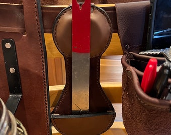 Portaherramientas para colmena para cinturón de herramientas de apicultor, magnético, hecho a mano por Amish, cuero de grano completo inglés, fabricado en EE. UU., regalo para apicultor