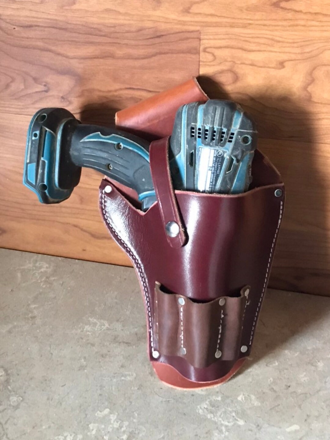 Leather Drill Holster for Tool Belt Free Shipping Handmade Amish / Made