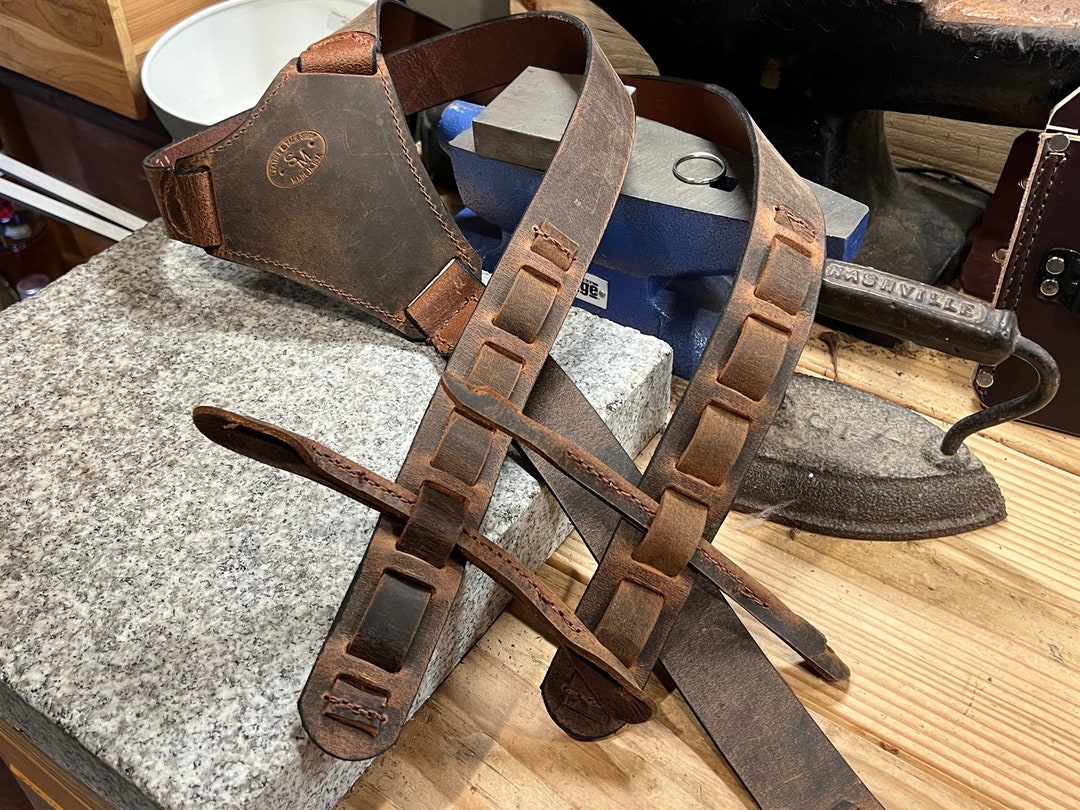 Musicians Suspenders No Hardware to Scratch Instruments Buffalo Leather