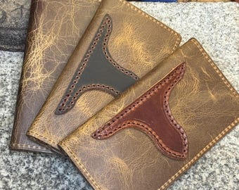 Buffalo Leather Rodeo Wallet, Handmade Cowboy Wallet, Full Grain Leather, Made in USA