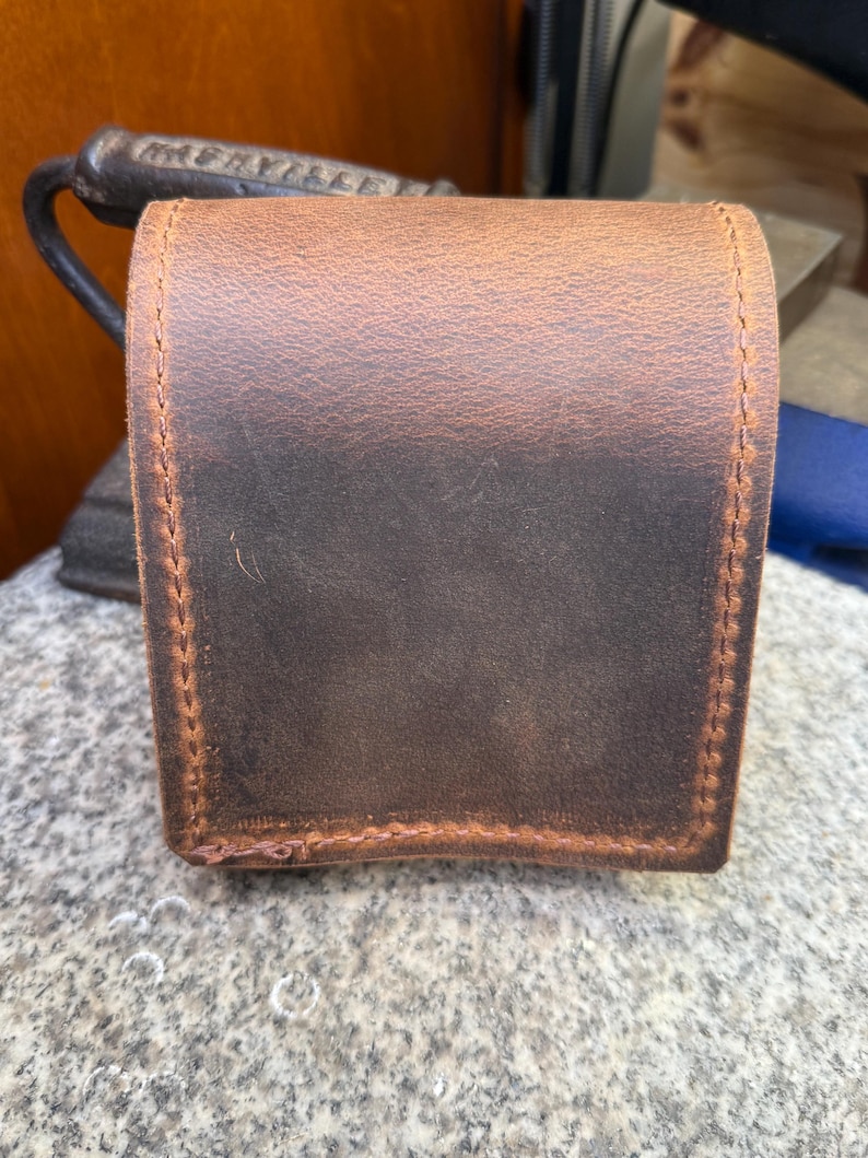 Estuche de cuero hecho a mano para armónica, funda personalizada de cuero de grano completo, EE. UU. imagen 16