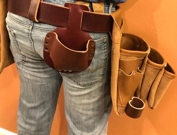 Leather Tool Belt Professional Carpenter Full Grain Nail Pouch Optional  Drill Holster & Suspenders Amish Handmade Made in USA 