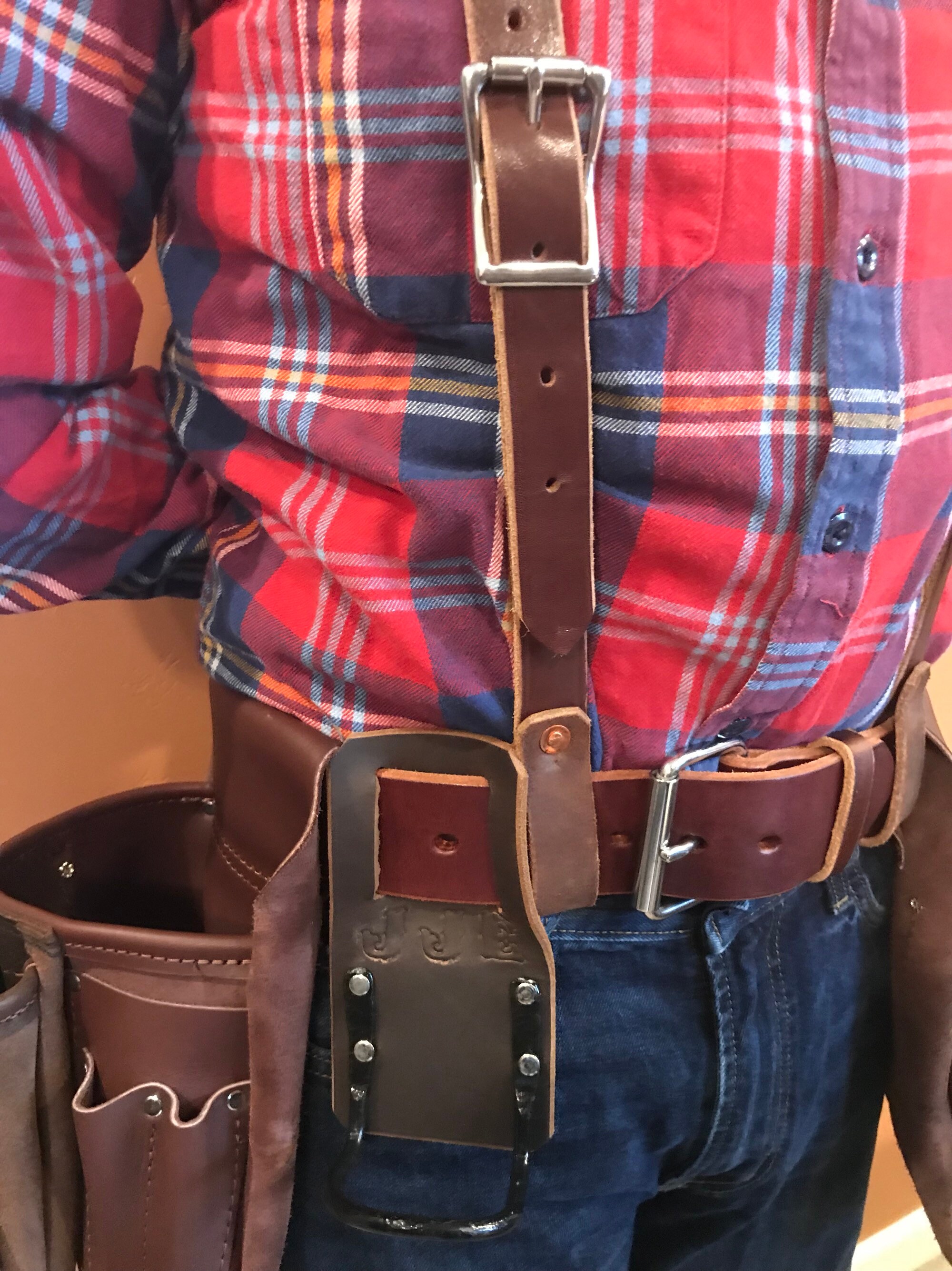 Leather Tool Belt Suspenders