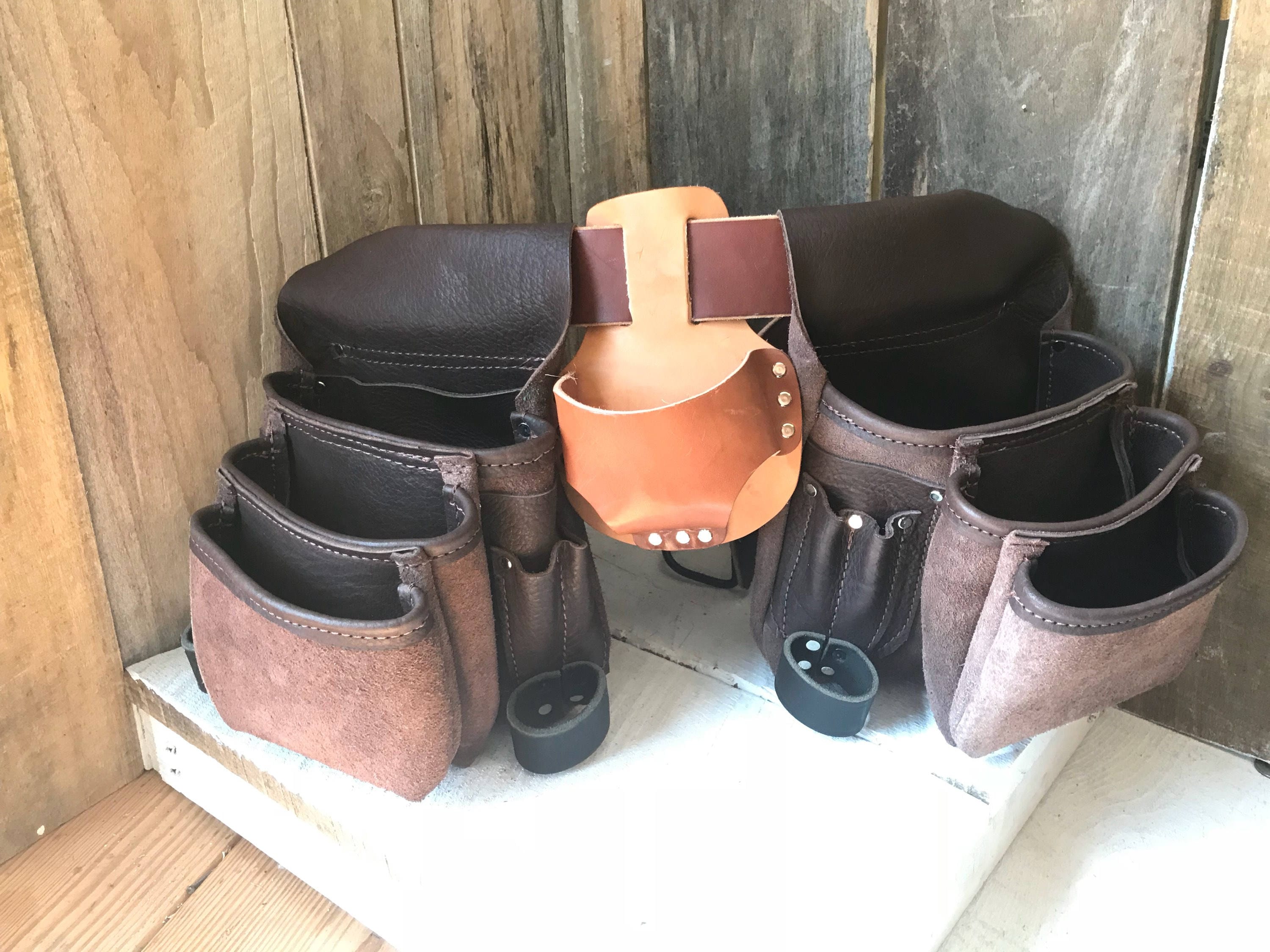 Framers Leather Tool Belt - Large Pro Carpenter Tool Pouch Framers Leather Tool Belt - Large Pro Carpenter Tool Pouch