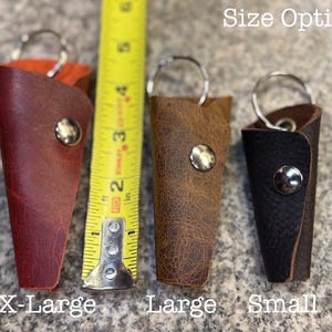 Leather Key Holder, Handmade Keyring Organizer, Full Grain Leather, Made in USA