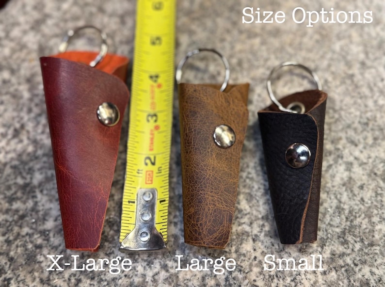 Leather Key Holder, Handmade Keyring Organizer, Full Grain Leather, Made in USA