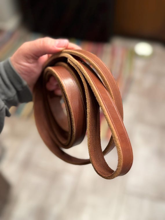 Leather Dog Leash, Handmade Full Grain English Bridle Leather, Made in USA