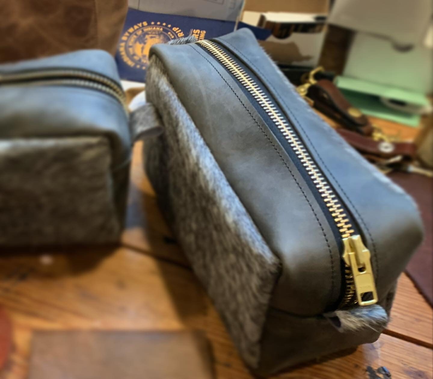 Download Deluxe Leather Toiletry Bag