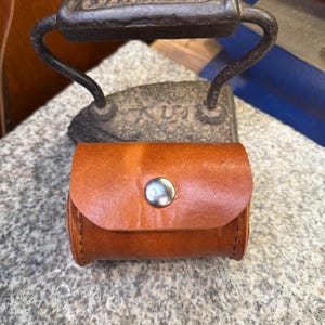 Leather Tubular Case, Handmade Lens Holster, Full Grain Utility EDC Case, Made in USA