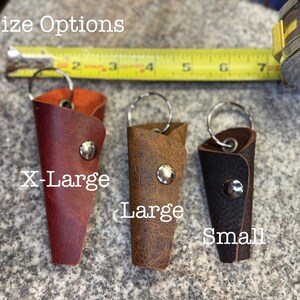 Leather Key Holder, Handmade Keyring Organizer, Full Grain Leather, Made in USA