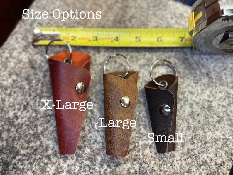 Leather Key Holder, Handmade Keyring Organizer, Full Grain Leather, Made in USA