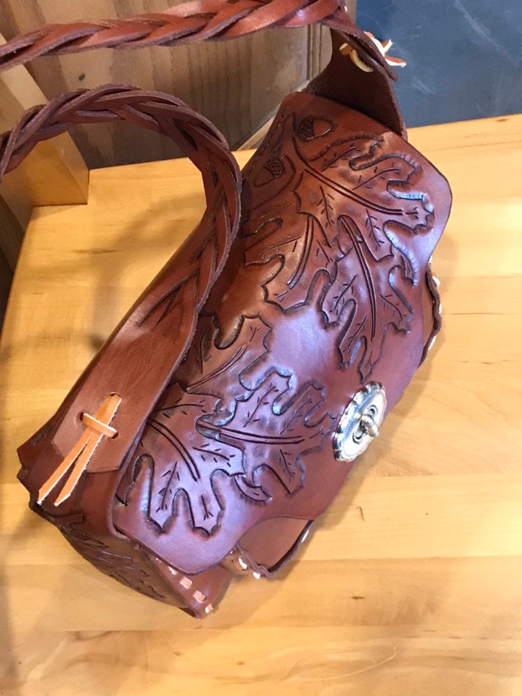 Leather Purse / Hand Tooled Handmade