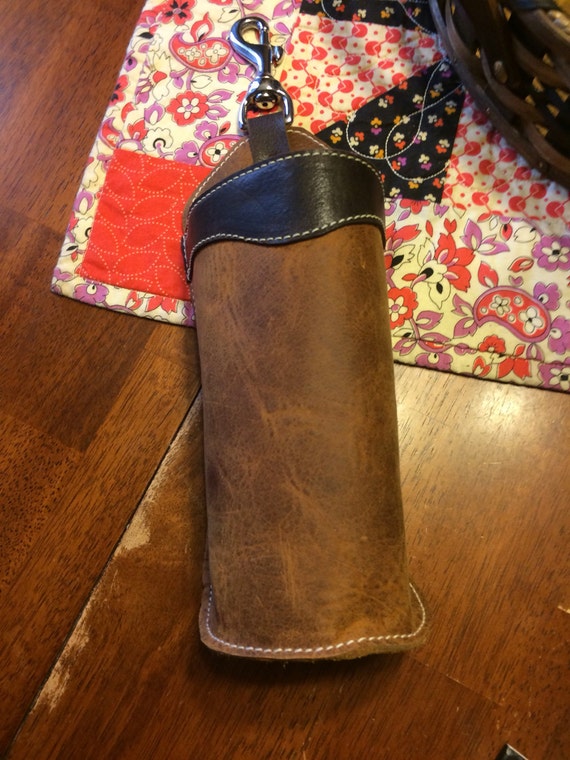 Leather Water Bottle Holder Free Shipping Amish Handmade Etsy