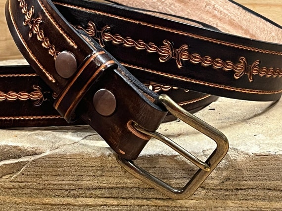 Custom leather belt top makers near me
