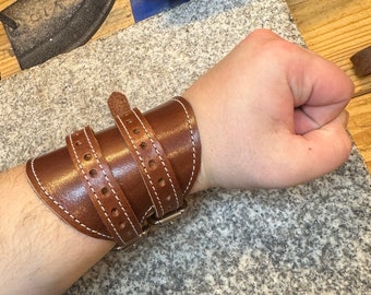 Leder Gewichtheber Wrist Wraps 2er Set, Gewichtheber Handgelenkbandage, strapazierfähige Riemen. Handgefertigtes Zaumleder aus Vollnarbenleder, Made in USA