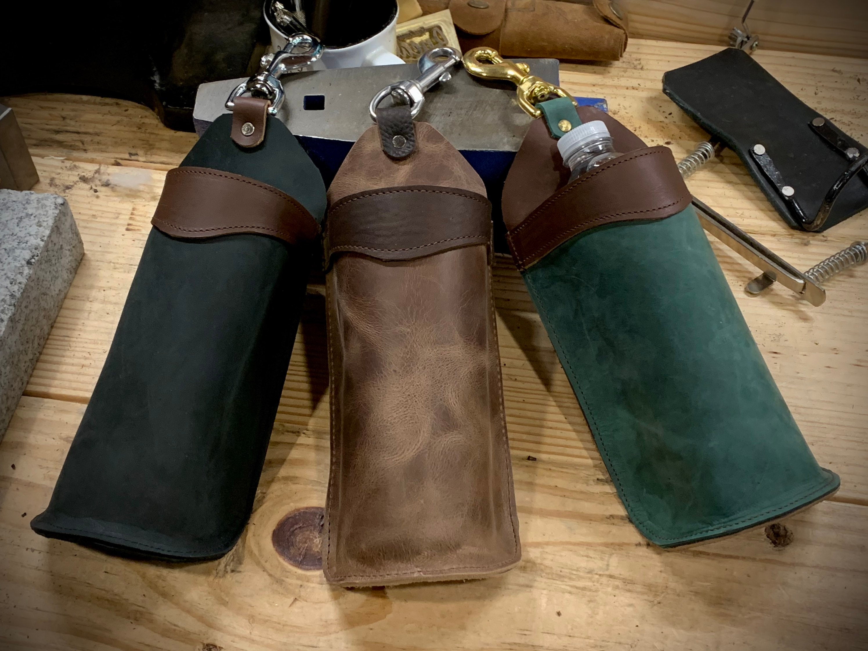 Leather Water Bottle Holder