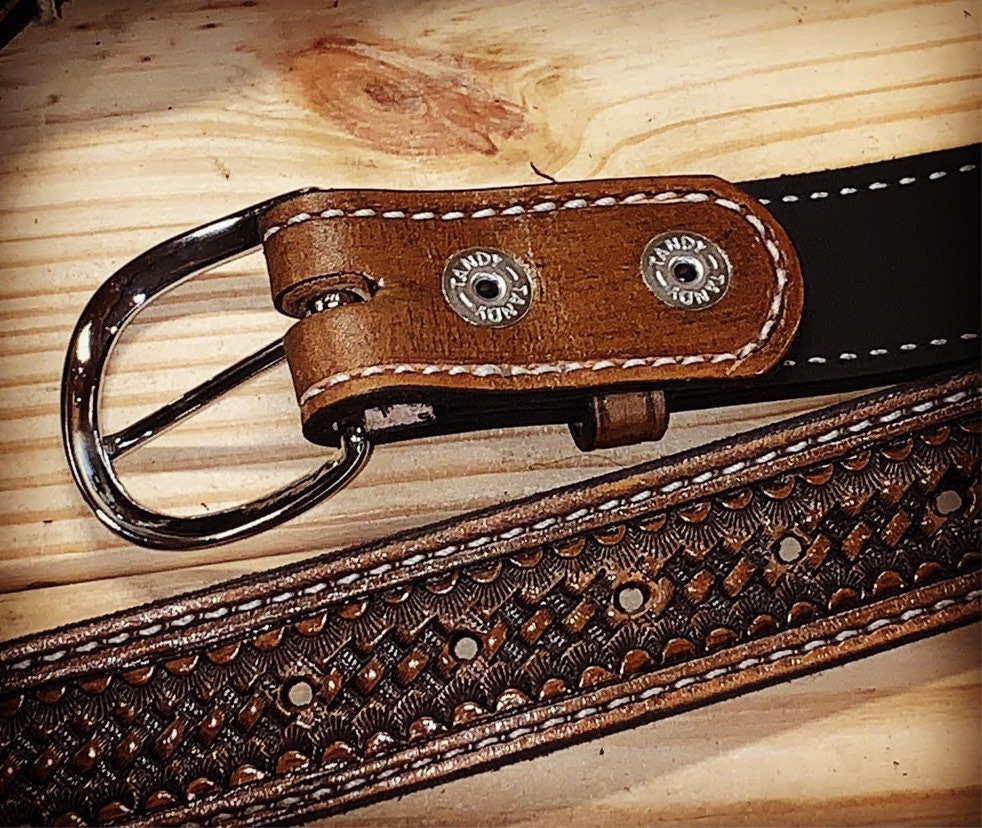 Hand Tooled Leather Belt