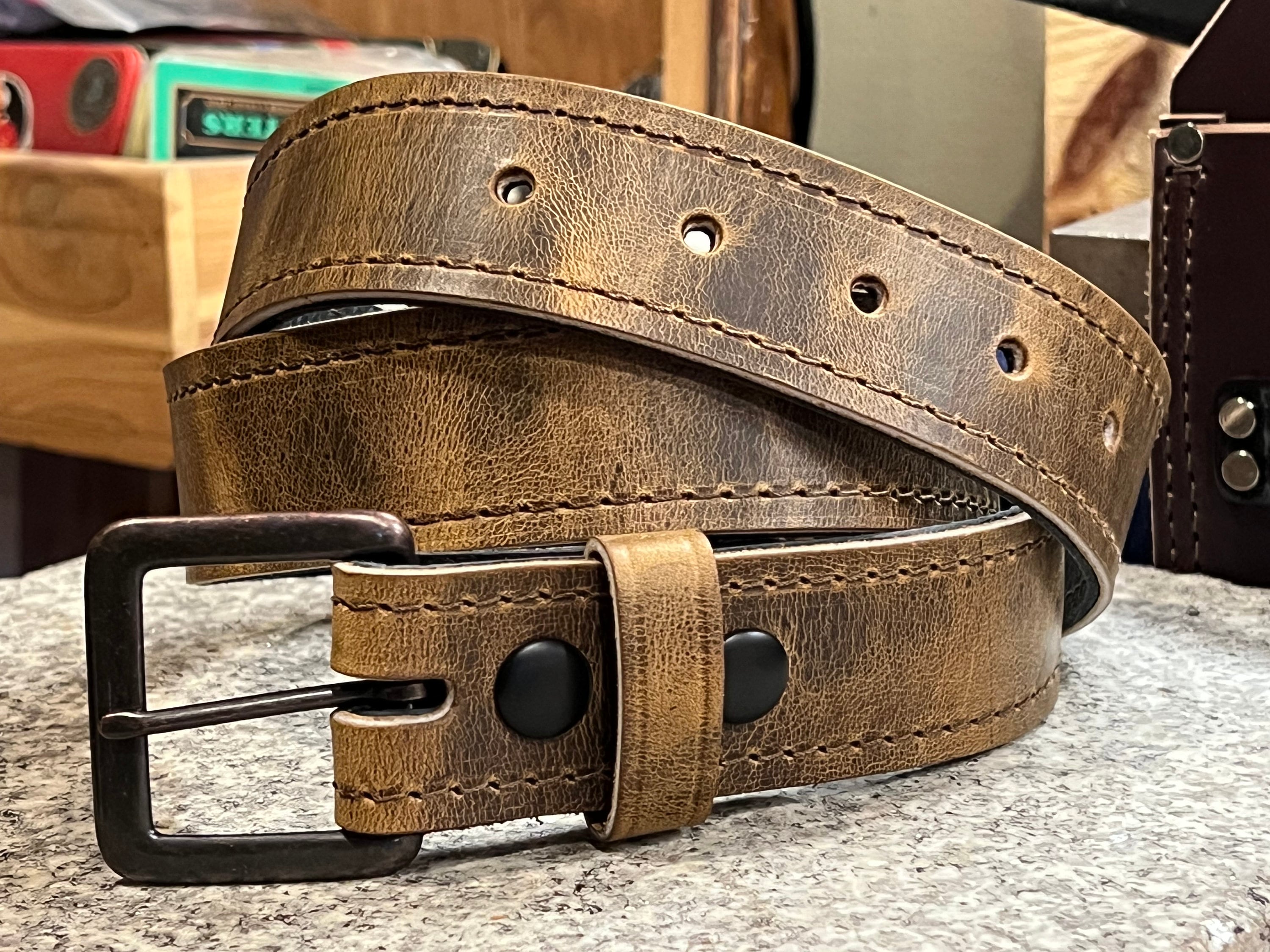 Bourbon Leather Belt