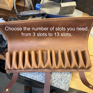 Estuche de cuero hecho a mano para armónica, funda personalizada de cuero de grano completo, EE. UU. imagen 11