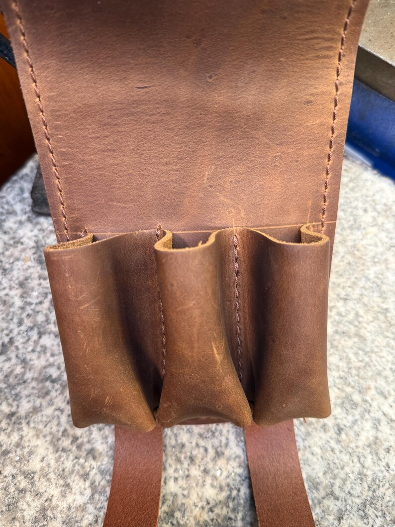 Estuche de cuero hecho a mano para armónica, funda personalizada de cuero de grano completo, EE. UU. imagen 15