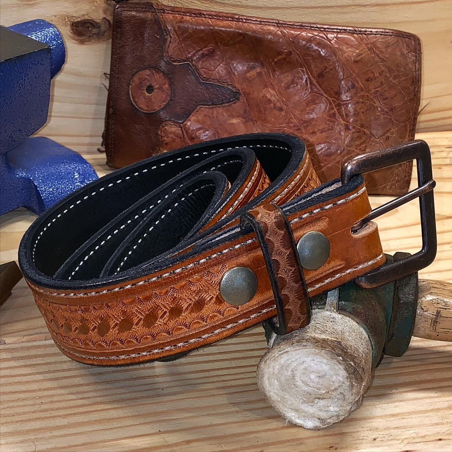 Hand Tooled Leather Belt