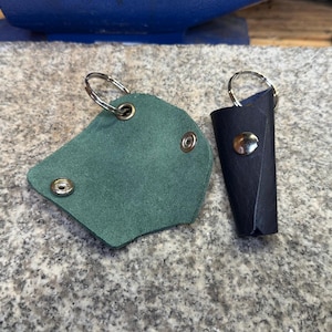 Schlüsselhalter aus Leder, handgefertigter Schlüsselhalter aus Leder, hergestellt in den USA Bild 7