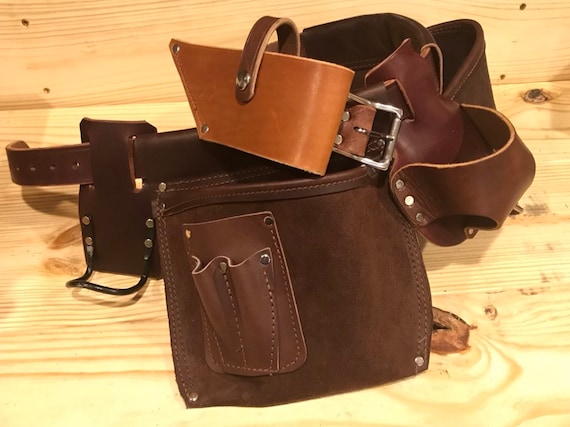 Leather Tool Belt Handyman Nail Bag Handmade Full Grain Leather