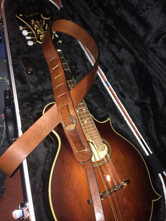 Buffalo Leather Mandolin Strap / Ukulele Free Shipping Etsy