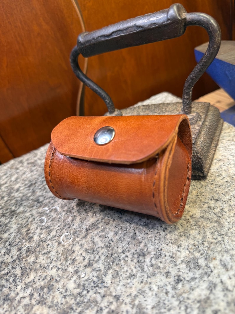 Leather Tubular Case, Handmade Lens Holster, Full Grain Utility EDC Case, Made in USA