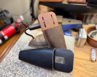 Leren snoeischaarholster - volnerf leer - houder voor tuinknippers - gemaakt in de VS