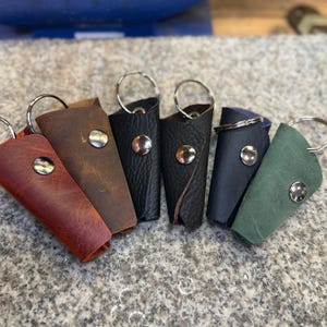 Leather Key Holder, Handmade Keyring Organizer, Full Grain Leather, Made in USA
