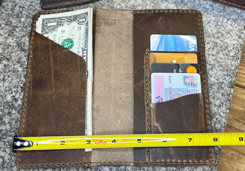 Buffalo Leather Rodeo Wallet, Handmade Cowboy Long Wallet, Full Grain ...