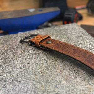 Ostrich Leather Belt for Men, 1.5” Handmade Full Grain Leather, Changeable Buckle, Made in USA