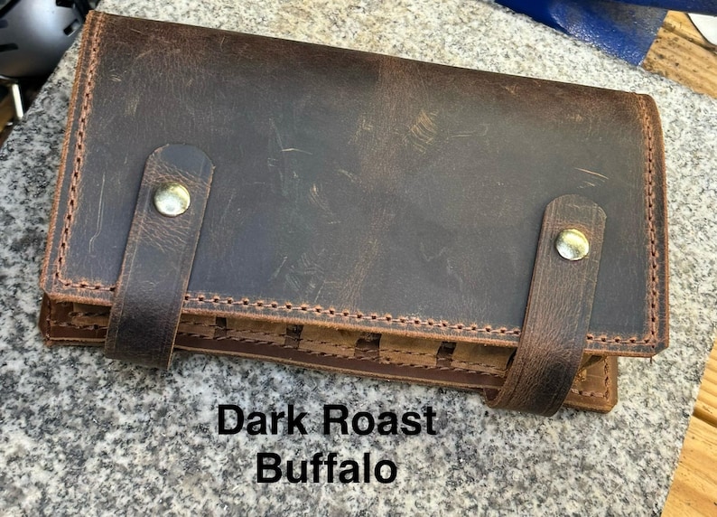 Handmade Leather Harmonica Case, Personalized Full Grain Leather Holster, USA
