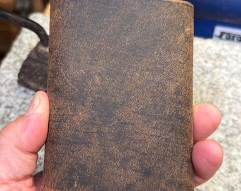 Leather Trifold Wallet, Handmade Full Grain Buffalo, Amish Made in USA