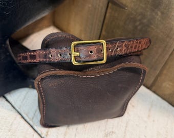Handmade Alligator Leather Hat Band, Full Grain Leather, Amish Made in USA