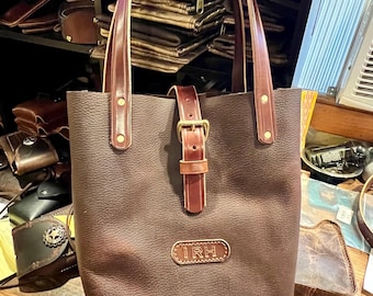 Leather Wine Tote, Handmade Wine Caddy, Carrier Bag, Full Grain Leather, Holds 1, 2, 3 or 4 Bottles Safely, Gift for Wine Lovers Made in USA