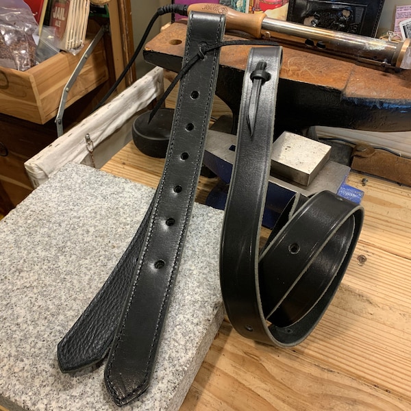 Leather Latigo and Double Off Billet Lined, Full Grain Leather, Amish Handmade, Made in USA, Free Shipping, Horse Tack Equipment
