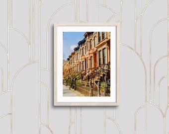 Brownstones in Park Slope Brooklyn | Fine Art Print | Analogue Photography | 35mm Film Photography | Gallery Wall Decor | Eclectic Home