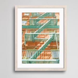 Watercolor Fire Escapes in Manhattan | Fine Art Print | Analogue Photography | 35mm Film Photography | Gallery Wall Decor | Eclectic Home