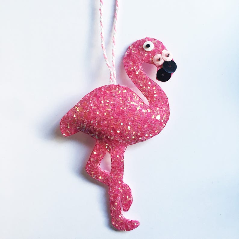 Flamingo Decoration Pink Flamingo Christmas Decoration Etsy UK