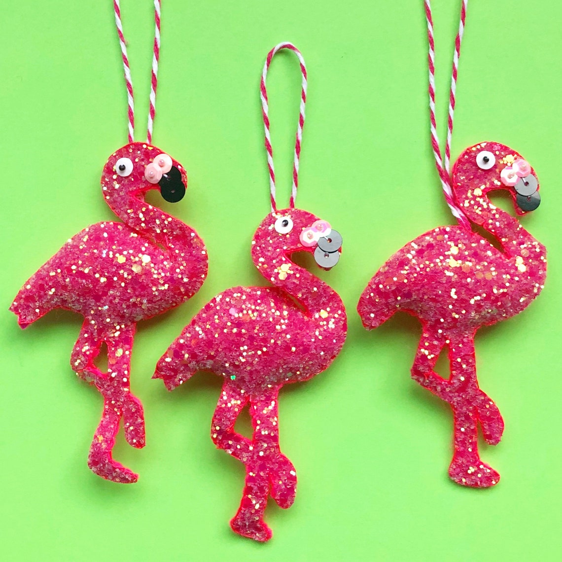 Flamingo Decoration Pink Flamingo Christmas Decoration Etsy UK