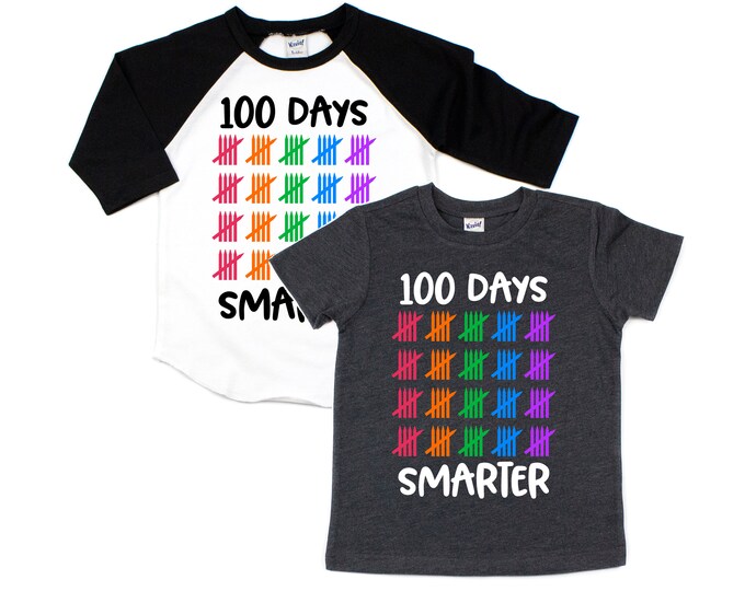 100 Days Smarter 100 Days of School Shirt 100th Day of School Tshirt Hundredth Day of School